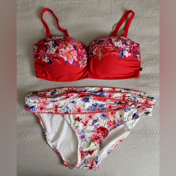 la Vie en Rose Aqua two piece bikini, x-large - Picture 1 of 3